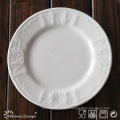 Porcelana Branca Em Relevo Classis Design Prato De Jantar